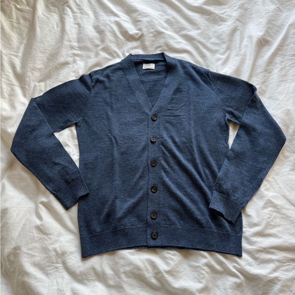 Bonne Gueule French label linen wool cardigan size L